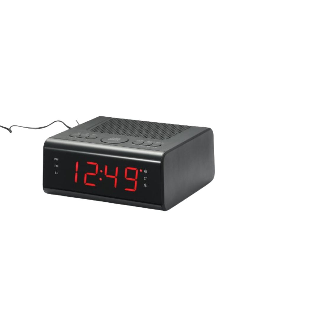 Radio réveil FM , Dual alarme avec fonction snooze, l'écran LCD de 0.9'' , adapt