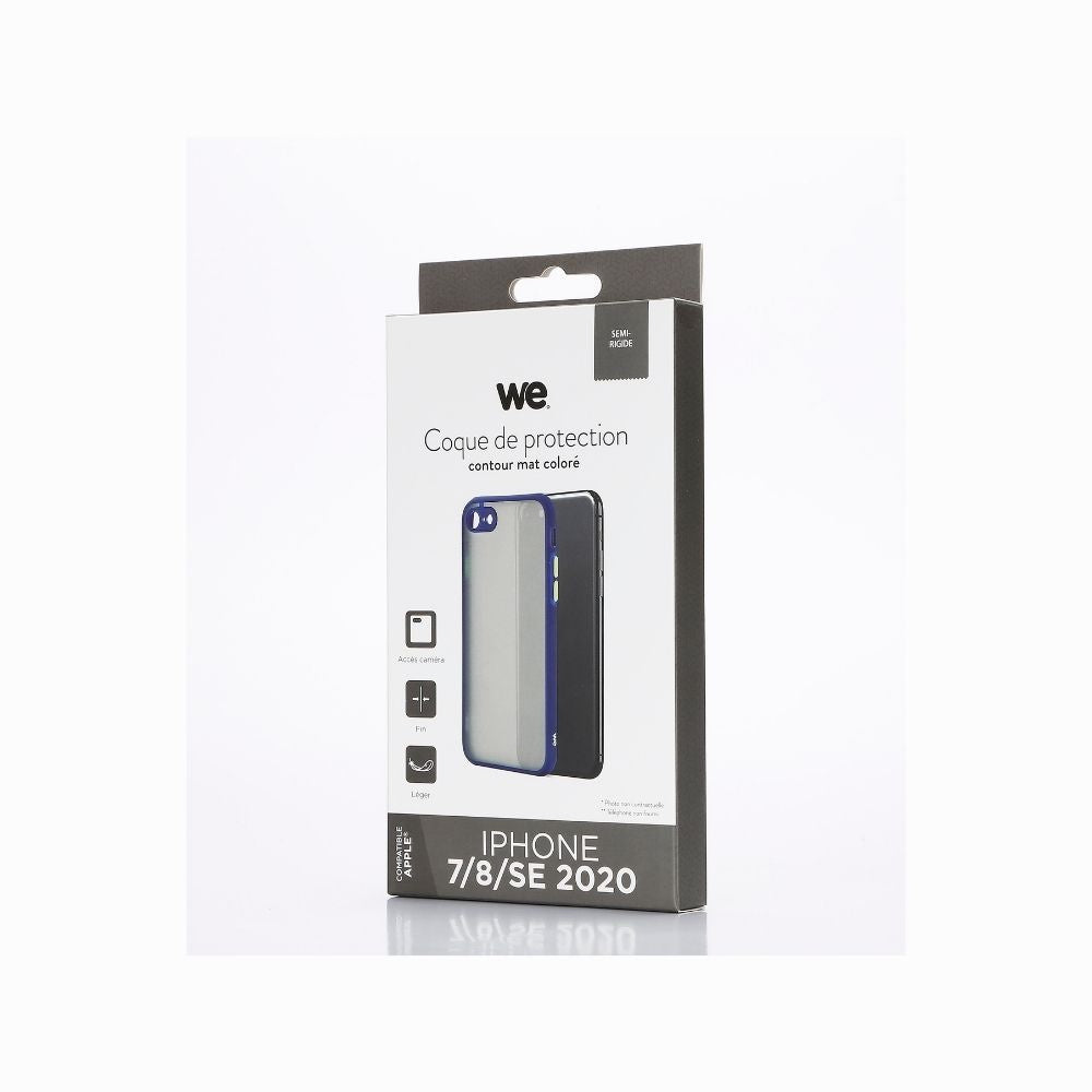We Coque de protection RUBBER APPLE IPHONE 7 / 8 / SE 2020 Bleu