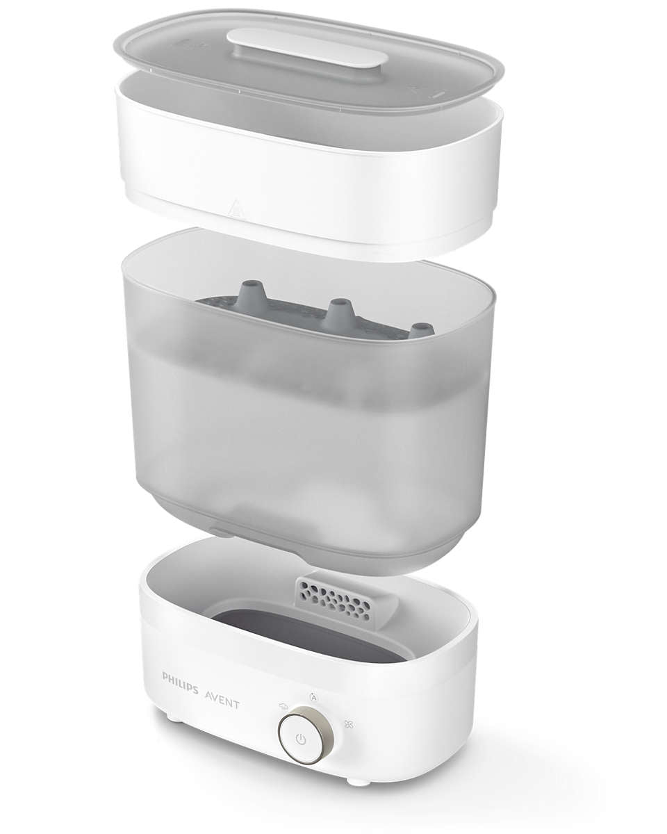 Stérilisateur - PHILIPS AVENT - Élimine 99,9% des bactéries - Stérilise et seche en 40 min - Assure 24h de stérilisation