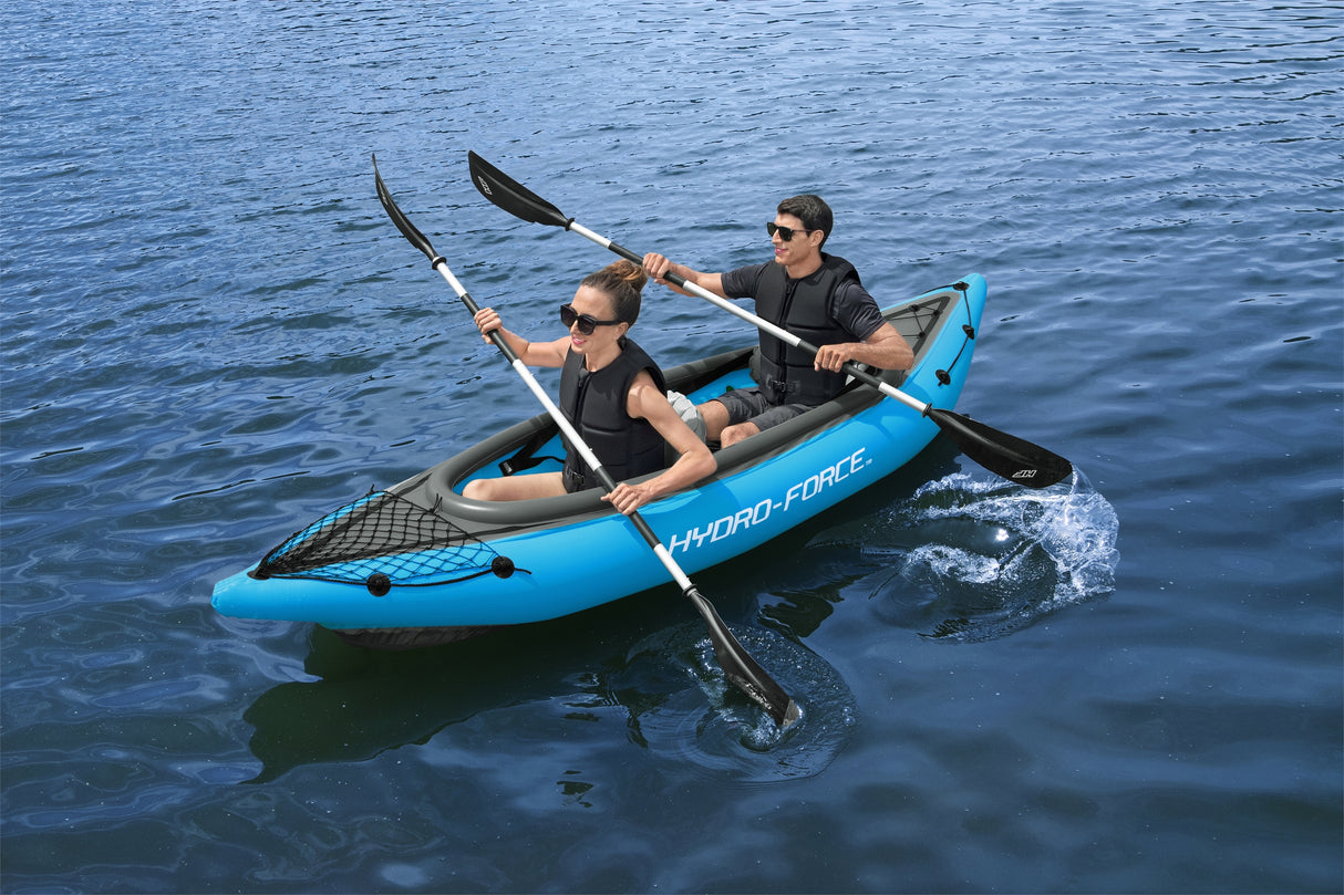 Kayak gonflable - BESTWAY - Cove Champion X2 Hydro-Force - 331x88cm - 2 places - 180kg max - 2 pagaies, 2 ailerons amovibles +