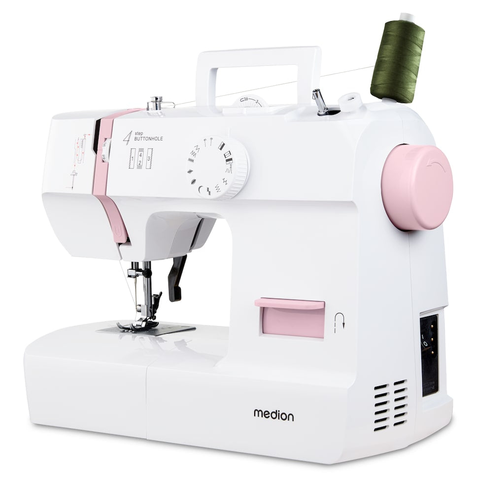 Machine a Coudre - MEDION - SM 70 - 71W - 12 Points - 700 tr/min - LED - Rose