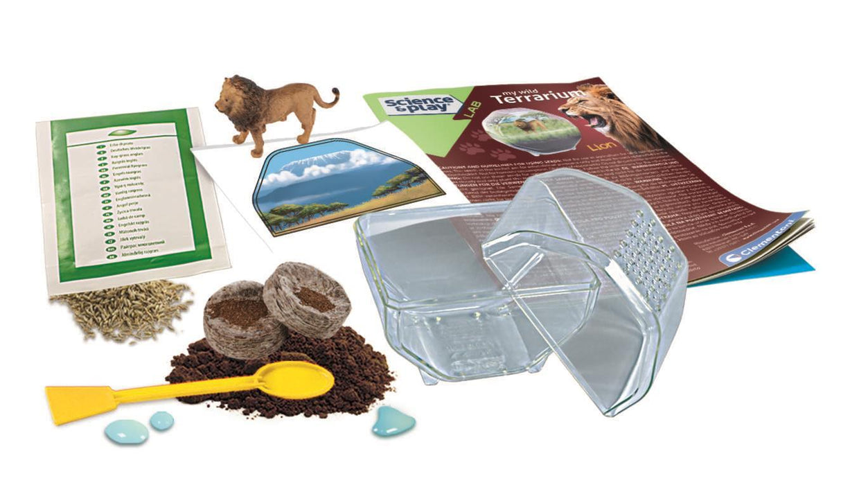 Mini Terrarium - Clementoni - Lion - Jeu de sciences et d'expériences - Des 7 ans - Fabriqué en Italie