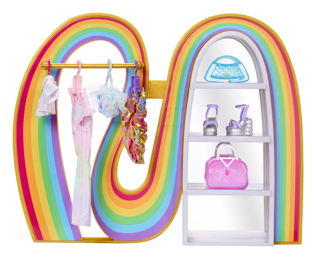 Rainbow High - Amaya's Rainbow Closet Playset - Poupée exclusive incluse - Tenues - Chaussures - Sacs - Porte-vetements - Des 4 ans