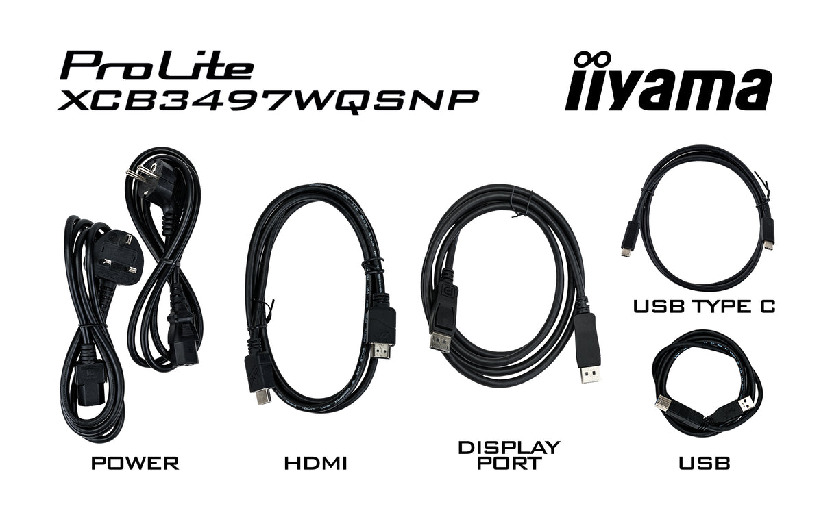 Ecran incurvé 34" Iiyama ProLite XCB3497WQSNP-B1 UWQHD 120Hz (Noir)