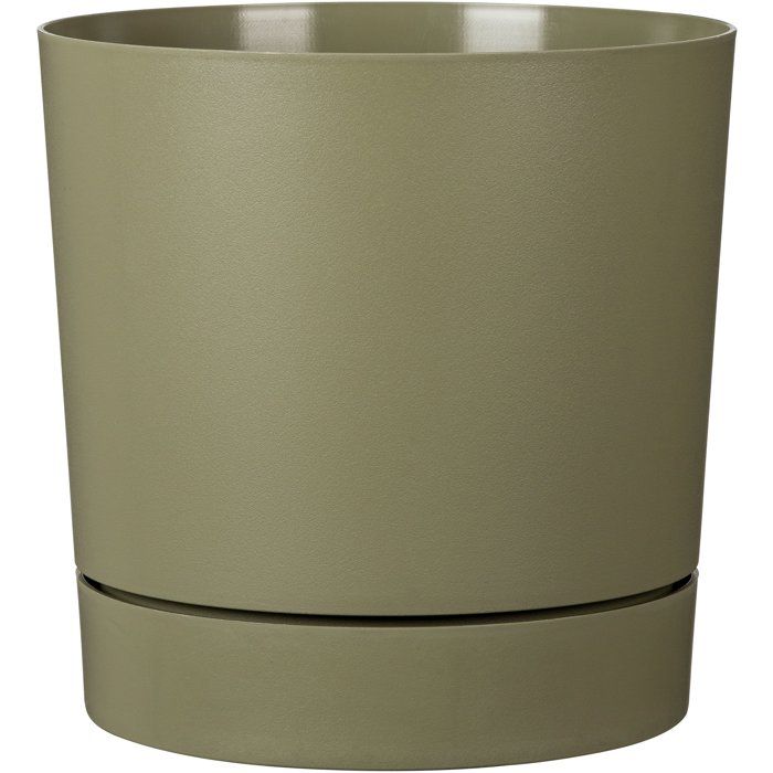 Pot de fleurs avec réserve rond - GARDEN ID - Plano - Ř 29 - 14 L - H 29 cm - Vert mousse
