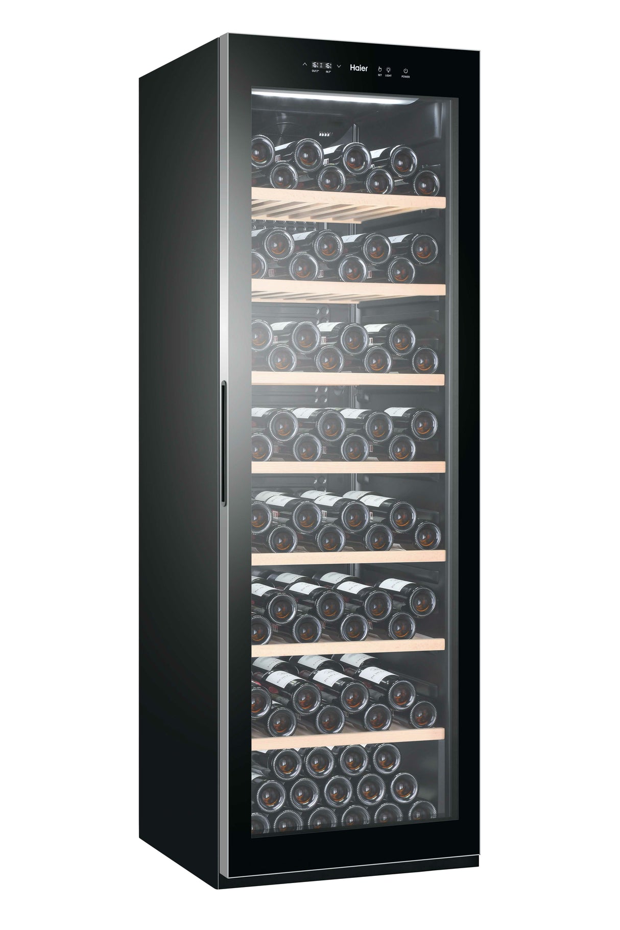 Cave a vin de vieillissement - HAIER HWS188GAE - Pose libre - 188 bouteilles - Mono zone - H185 x L59,5 cm - Noir