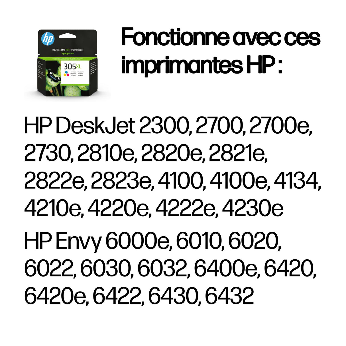 Cartouche d'encre HP 305 XL (3 Couleurs)