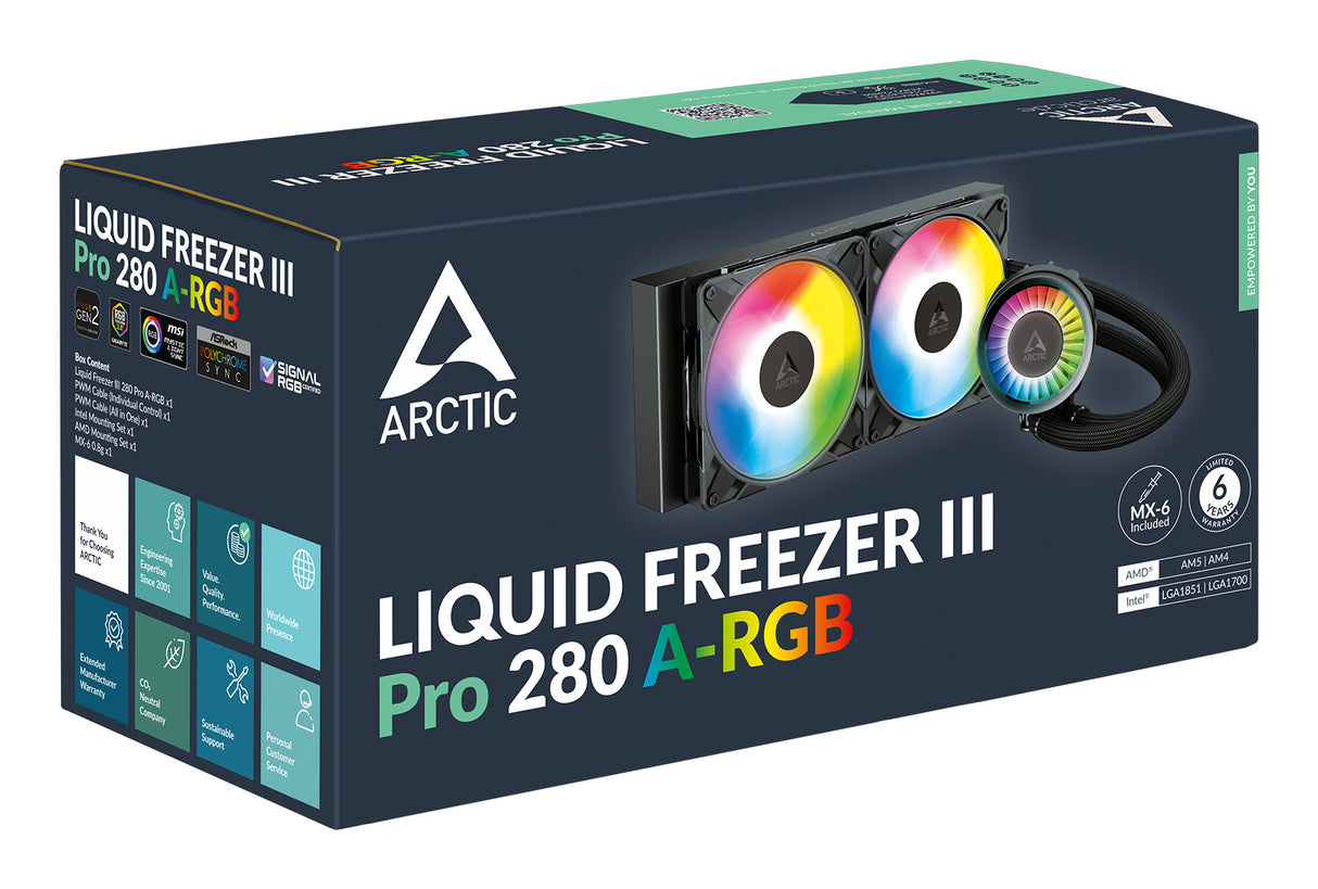 Kit Watercooling AIO Arctic Liquid Freezer III Pro RGB - 280mm (Noir)