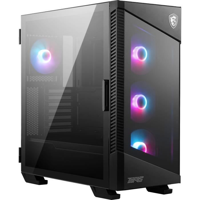 Boitier Moyen Tour E-ATX MSI MPG Velox 100R RGB avec panneaux vitrés (Noir)