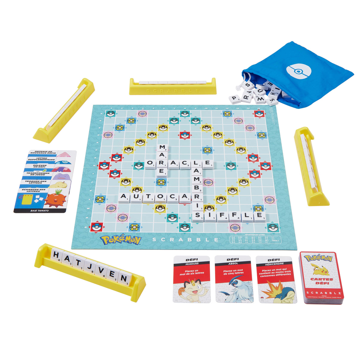 Scrabble Pokémon-Jeu de société familial avec 2 modes de jeu HXT27