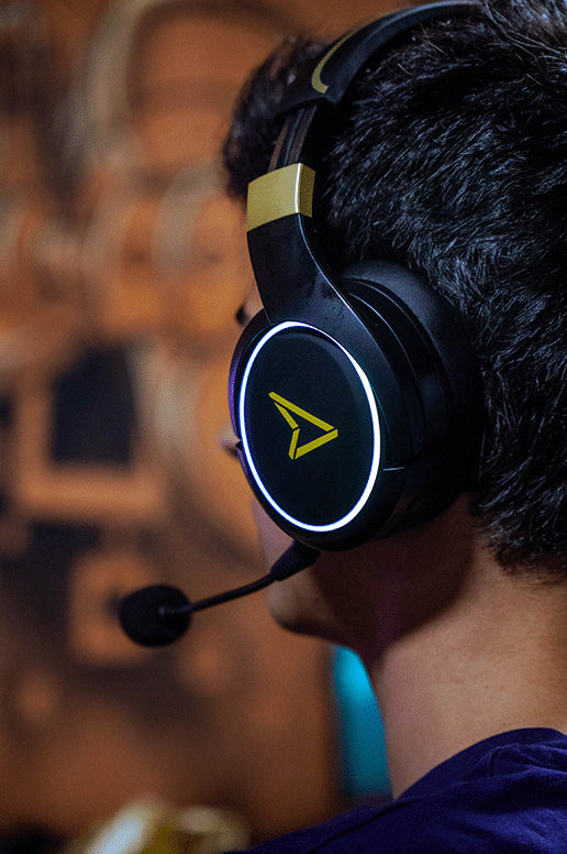 Casque Gamer sans fil Bluetooth Steelplay Metaltech Radiance (Noir/Or)