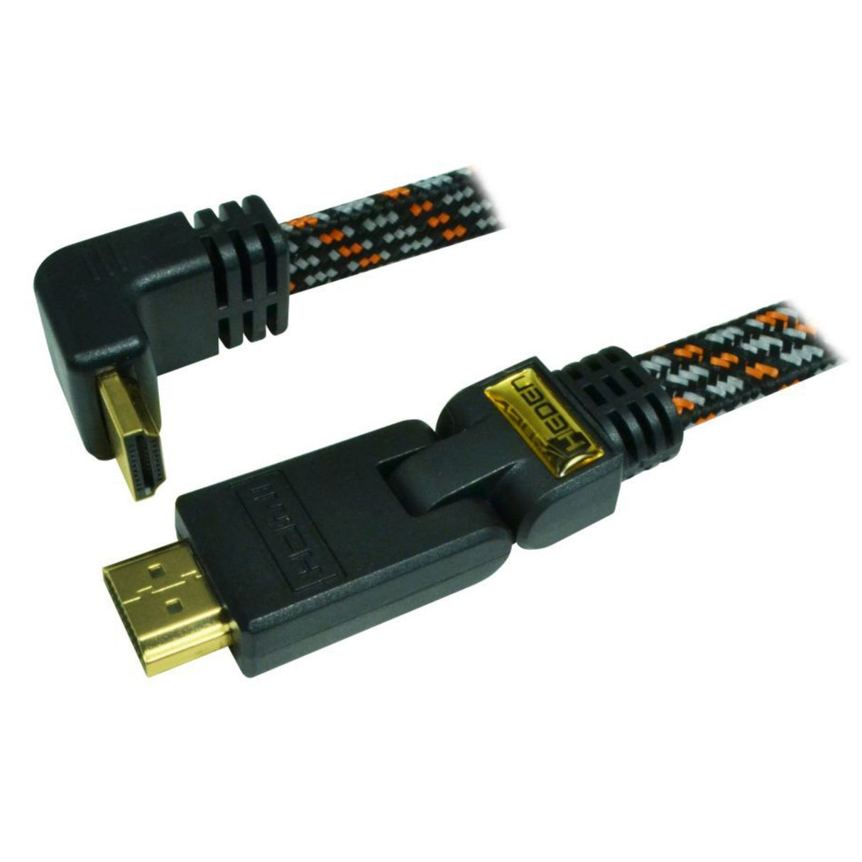 Cable HDMI 1.4 haute définition 2 METRES FULL HD 1080p 3D HDCP - Connecteurs cou