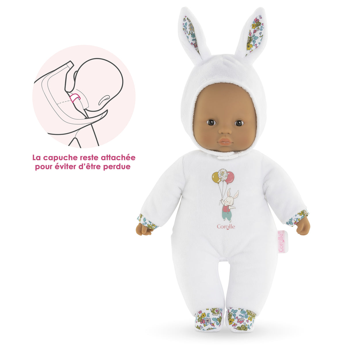 Poupon - COROLLE - Pti'Coeur Lapin Blanc - 30 cm - Des 9 mois