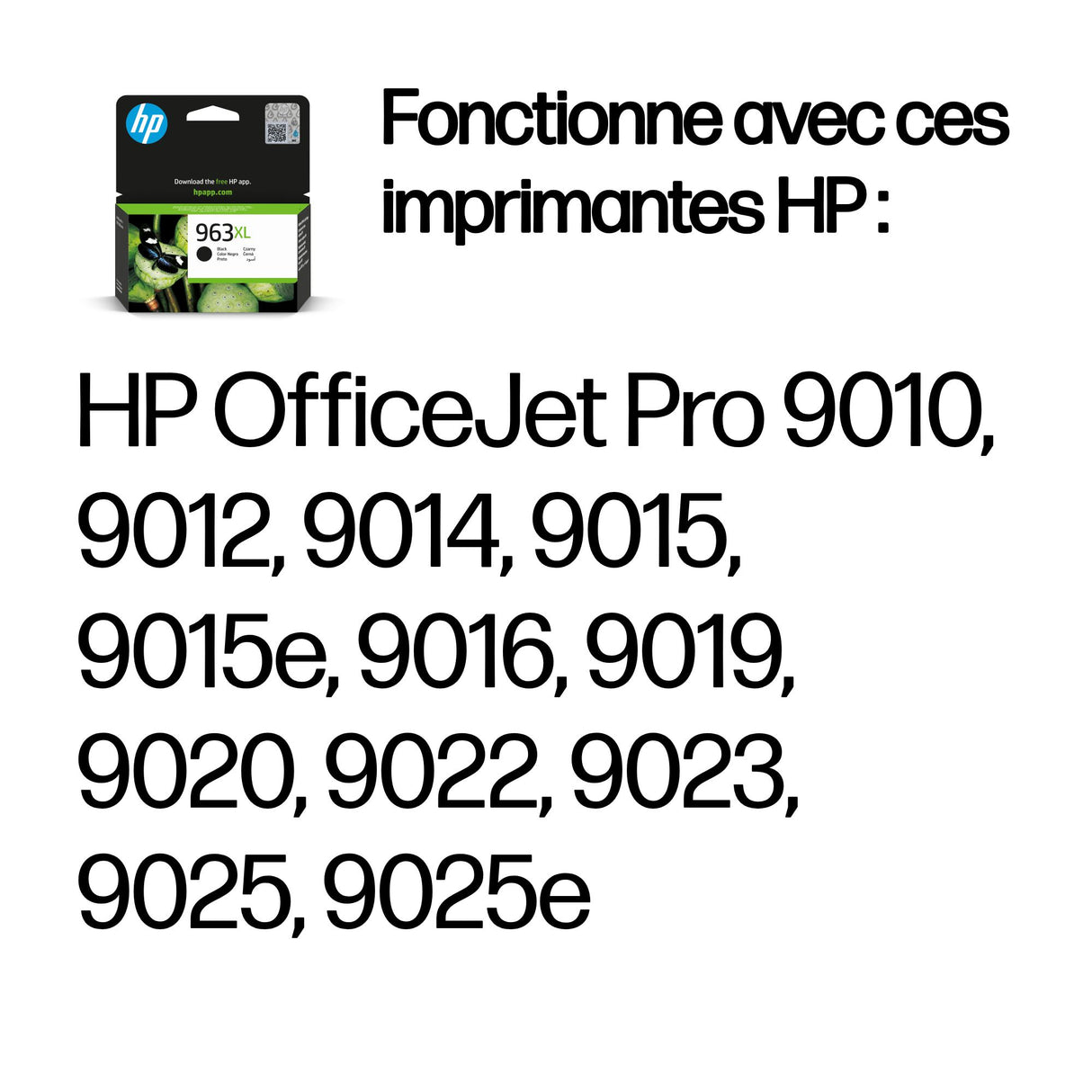Cartouche d'encre HP 963 XL (Noir)
