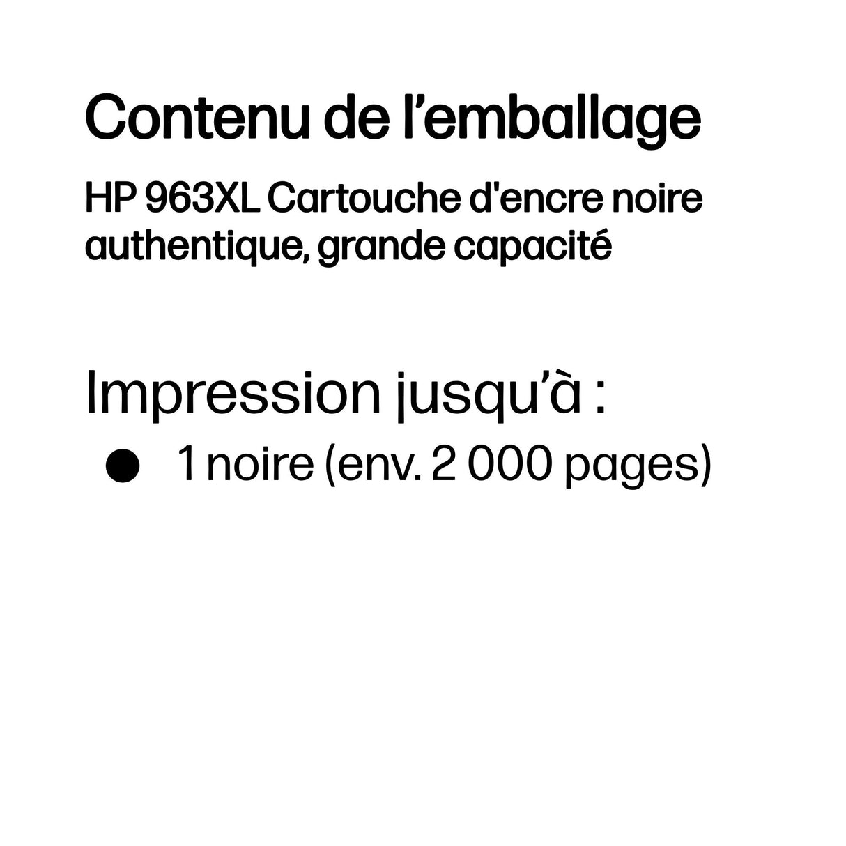 Cartouche d'encre HP 963 XL (Noir)