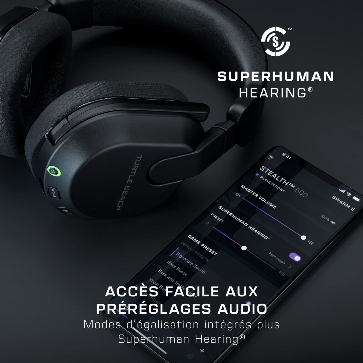 Casque de gaming multi-plateforme sans fil - TURTLE BEACH - Stealth™ 600 PS (Gen 3) - Noir