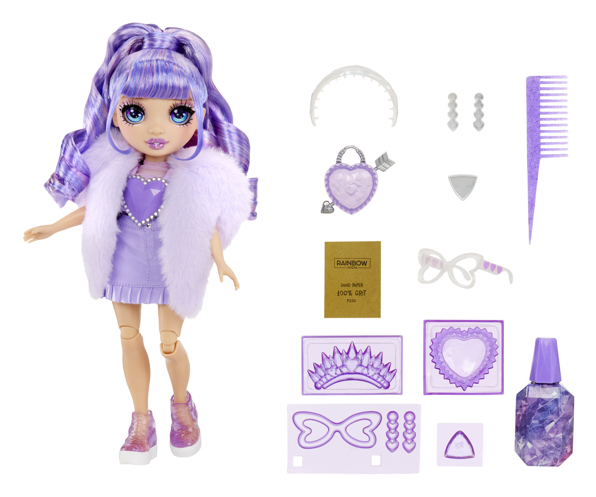 Rainbow High Cristal Poupée Mannequin 27 cm - Violet