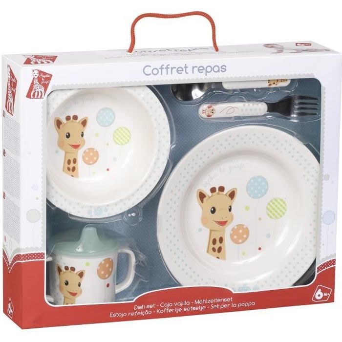 SOPHIE LA GIRAFE Coffret repas bébé modele Ballon