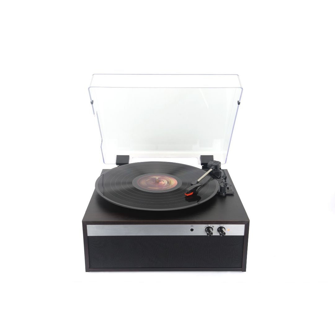 Platine vinyle Halterrego BROOKLYN, haut-parleurs intégrés, 3 vitesses, marche/a