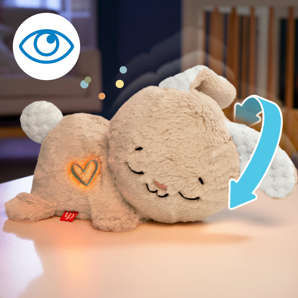 Fisher-Price-Mon Lapin Câlin - Peluche veilleuse - Jouet d'éveil - HXG97