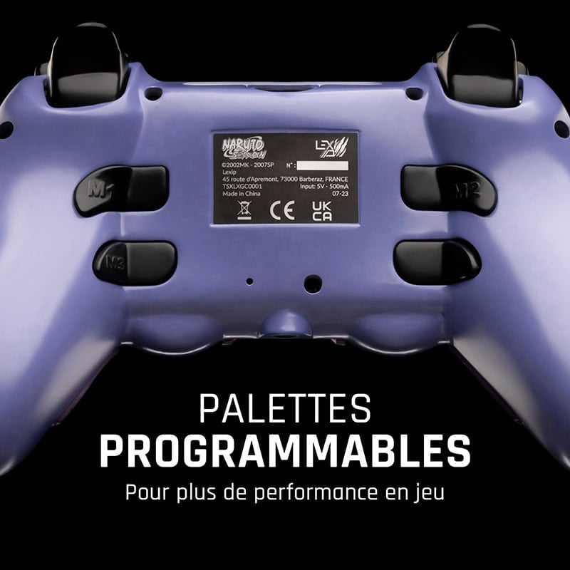 Manette de jeu sans fil Lexip Tsume Naruto Shippuden Sasuke Revenge (Noir)