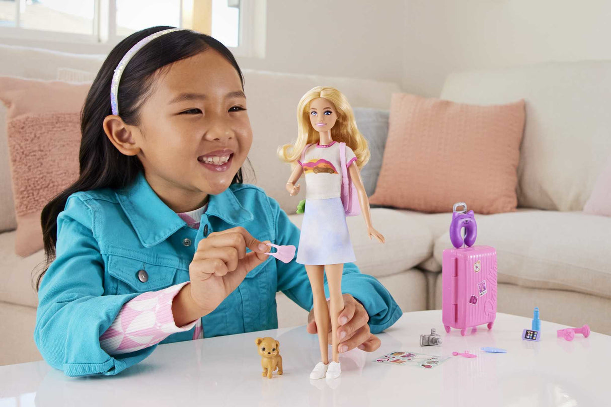 Barbie-Barbie en Voyage-Coffret avec chiot et accessoires HJY18