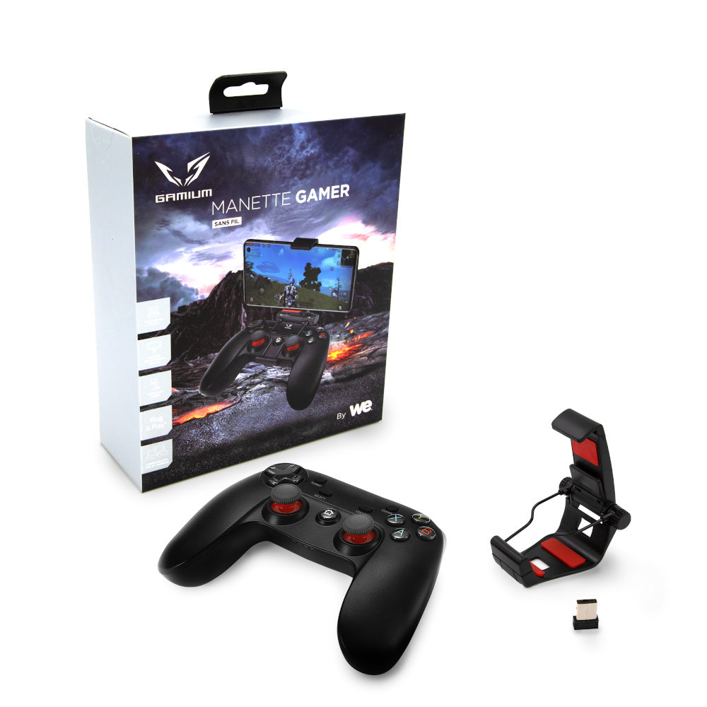 Manette Gaming sans fil Bluetooth / 2.4GHz / filaire Avec clip pour Smartphone C