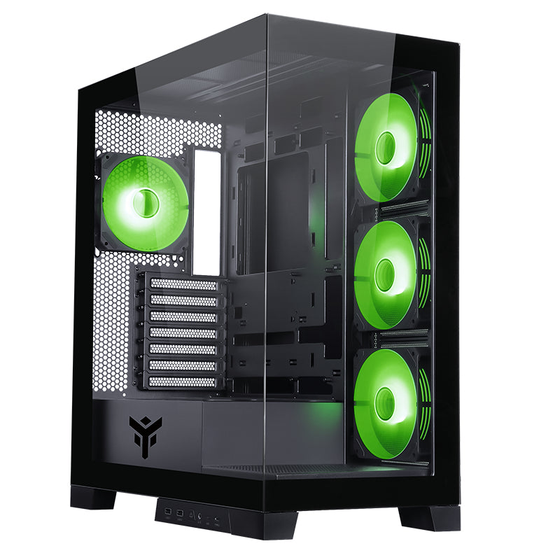 Boitier Moyen Tour ATX iTek Showbui 45 RGB avec panneaux vitrés (Noir)