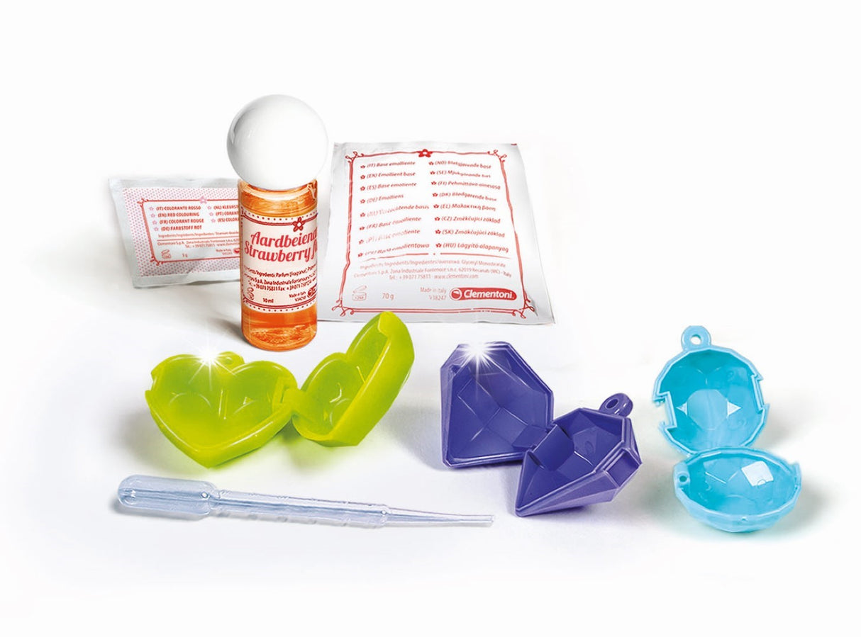 Clementoni - Science & Jeu - Coffret scientifique création de baumes a levres - Dés 8 ans