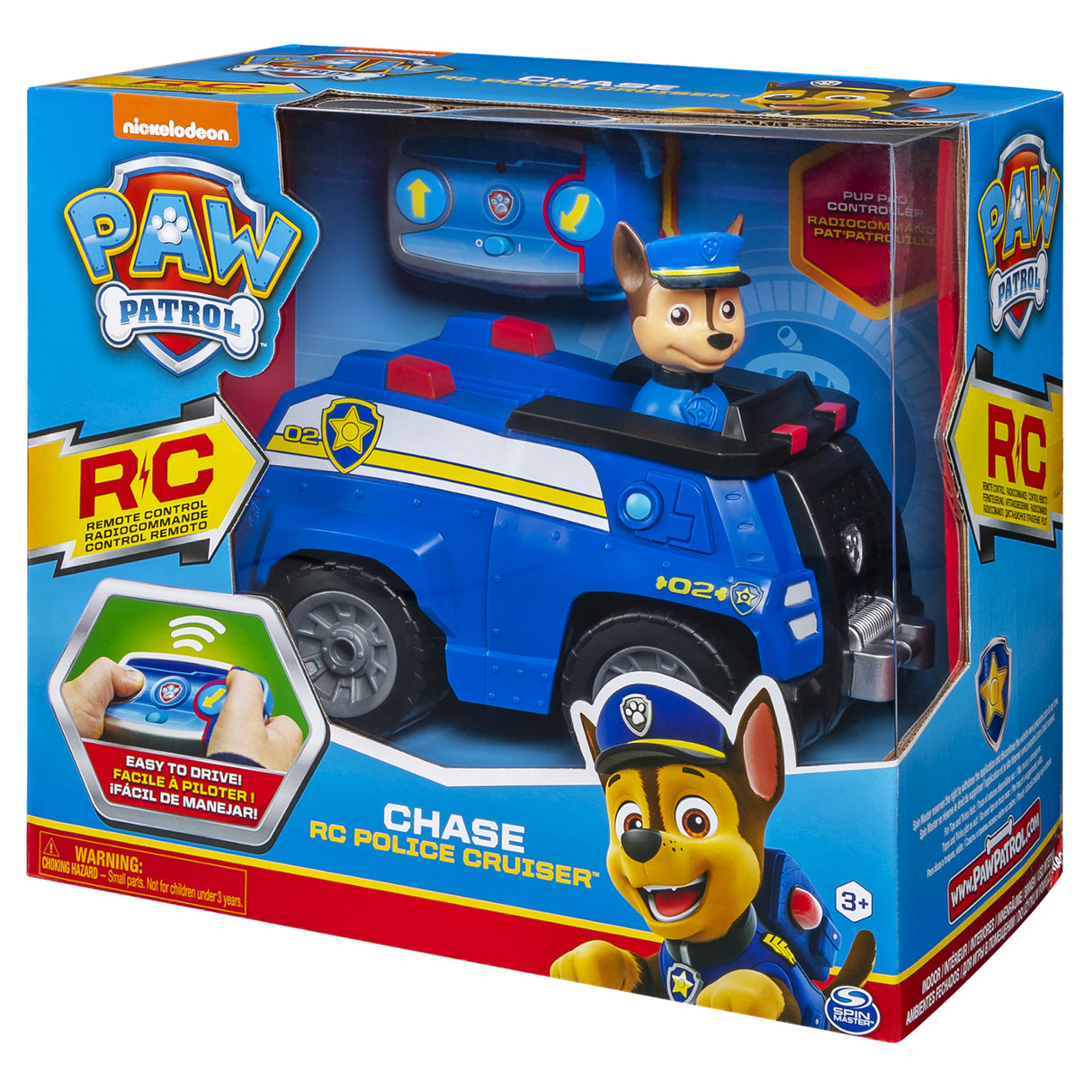 Véhicule radiocommandé Chase - PAW PATROL - Technologie 2,4 Ghz - Adapté aux petites mains
