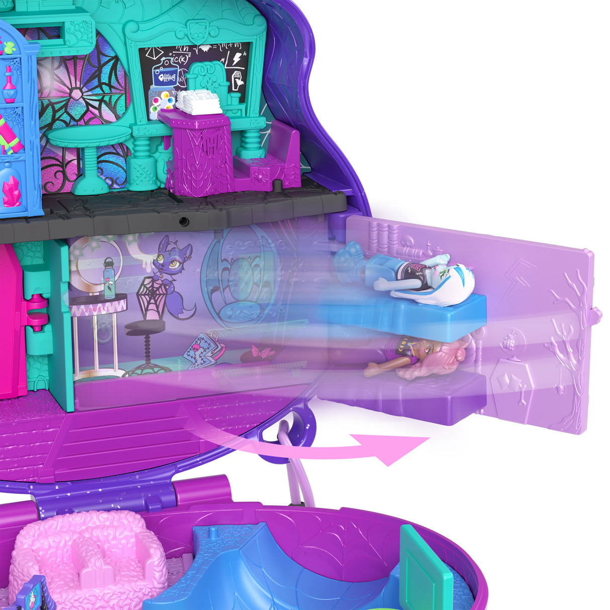 Polly Pocket-Monster High-Coffret 3 mini-figurines et 10 accessoires HVV58