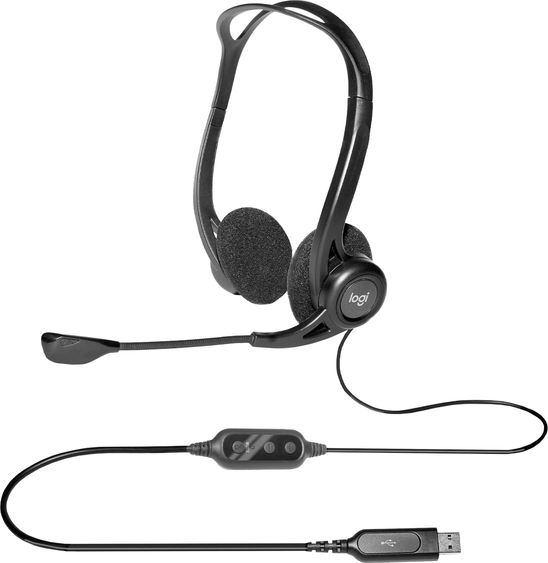 Casque Micro Logitech Headset PC 960 USB (Noir)