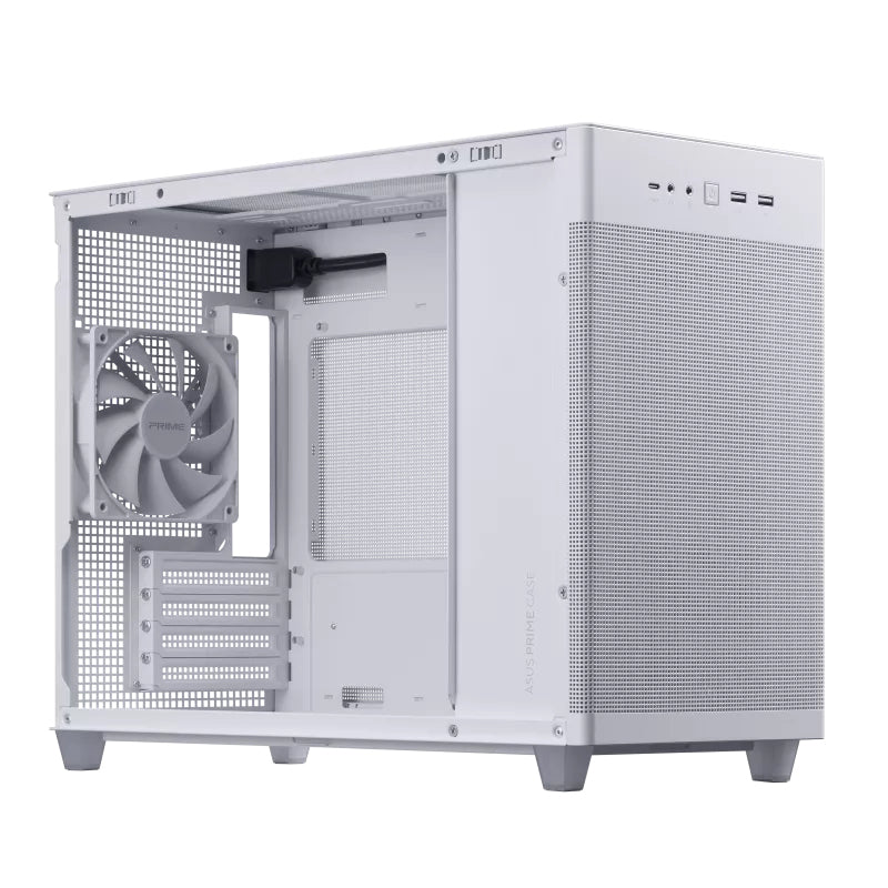 Boitier Mini Tour Micro ATX Asus Prime AP201 avec panneau vitré (Blanc)
