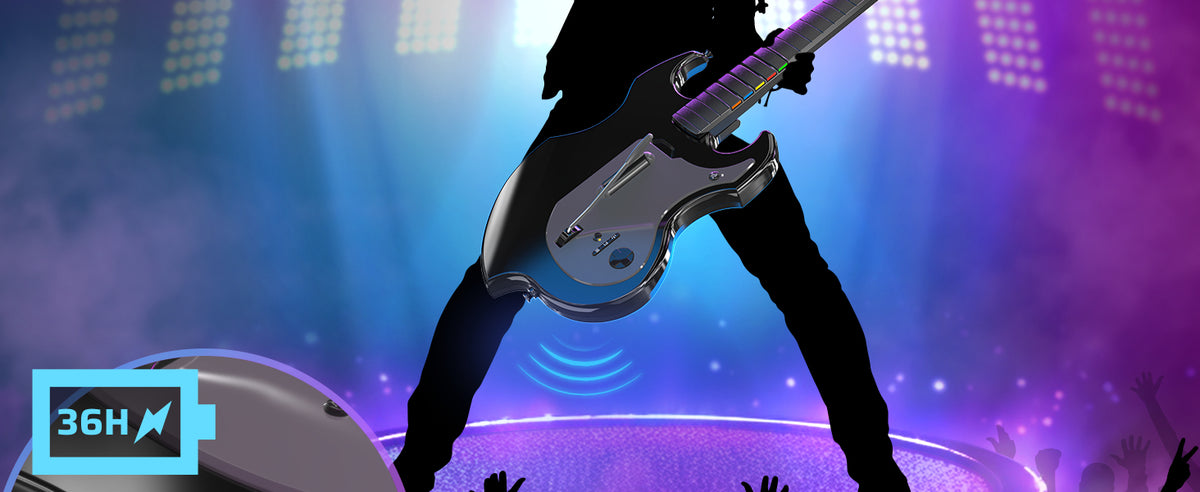 Guitare sans fil - PDP - Riffmaster - Playstation 4, playstation 5 et PC - Noir