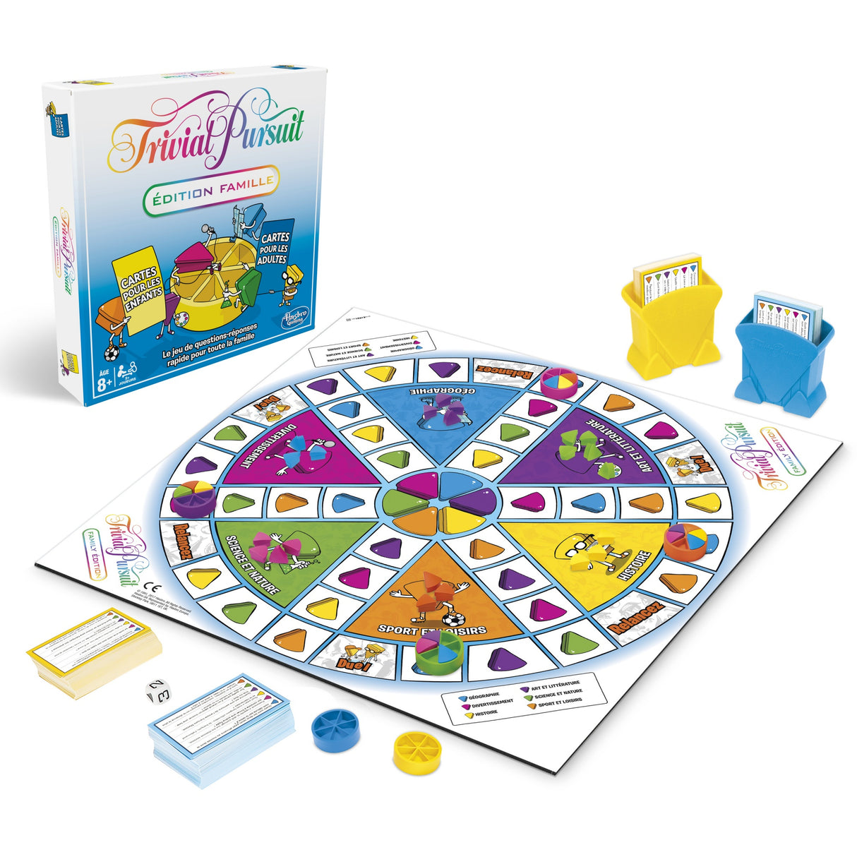 Trivial Pursuit Famille, Jeu de societe de questions-réponses, Jeu de plateau, Version francaise