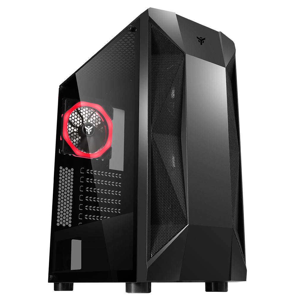 Boitier Moyen Tour ATX iTek Rock Evo RGB avec panneau vitré (Noir)
