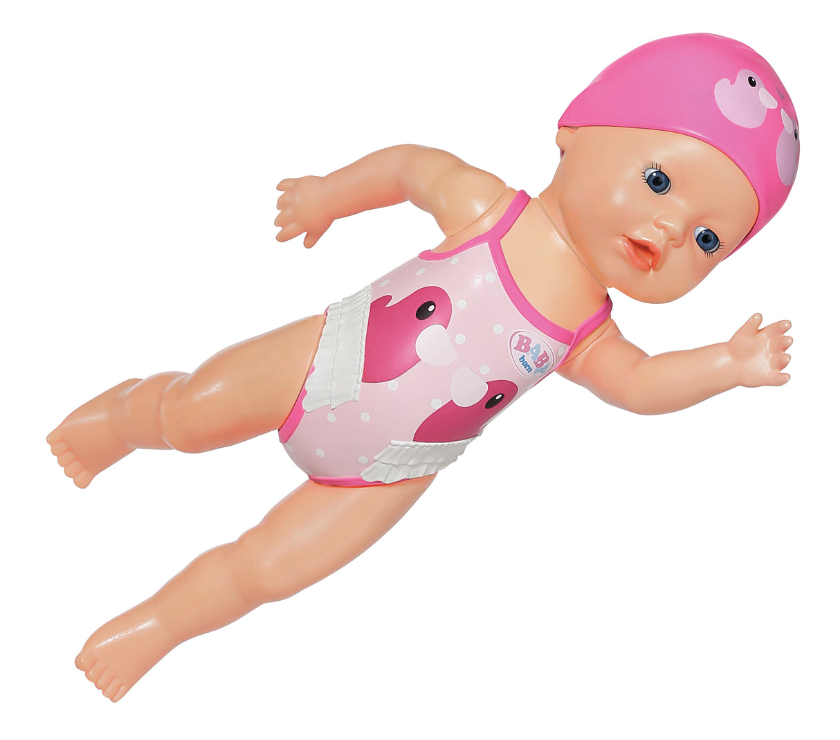 Poupon - BABY BORN - Ma premiere nage - Poupée fille 30 cm - Tenue non détachable et bonnet - Jouet de bain - Des 1 an