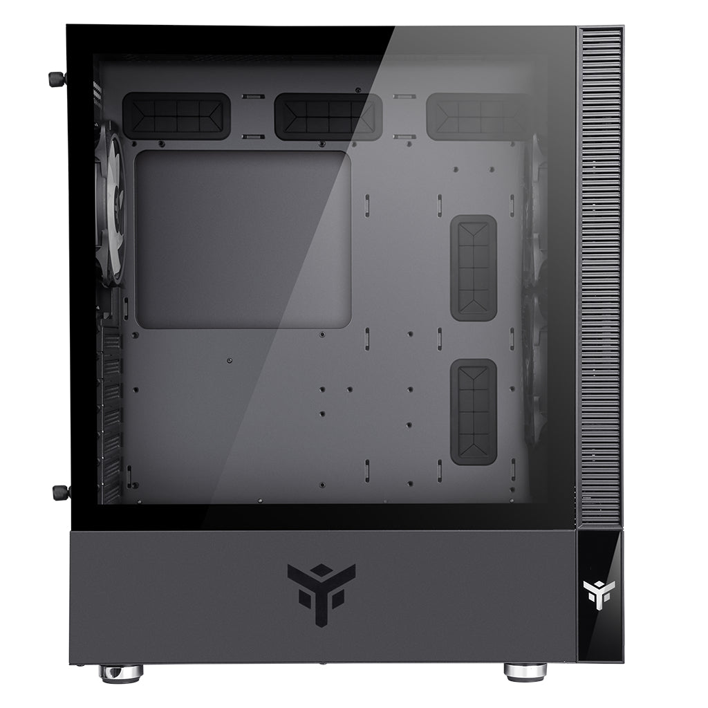 Boitier Moyen Tour ATX iTek Vertibra Q210 RGB avec panneaux vitrés (Noir)