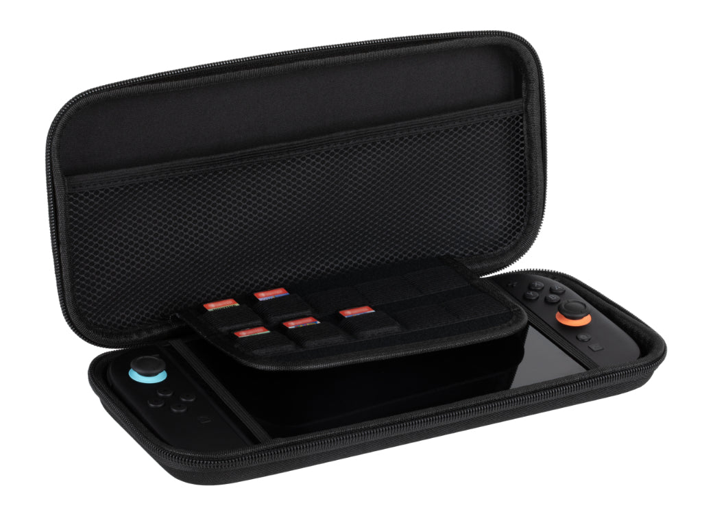 Pack d'accessoires gaming - KONIX - Nintendo Switch 2 - Housse - 4 appuie-pouces - Verre trempé - Boîtier 9 jeux - Écouteurs