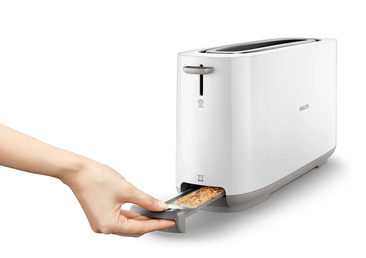 Grille-pain - PHILIPS - HD2590/00 - Collection Daily petit déjeuner - 1 fente longue - 830W - Blanc