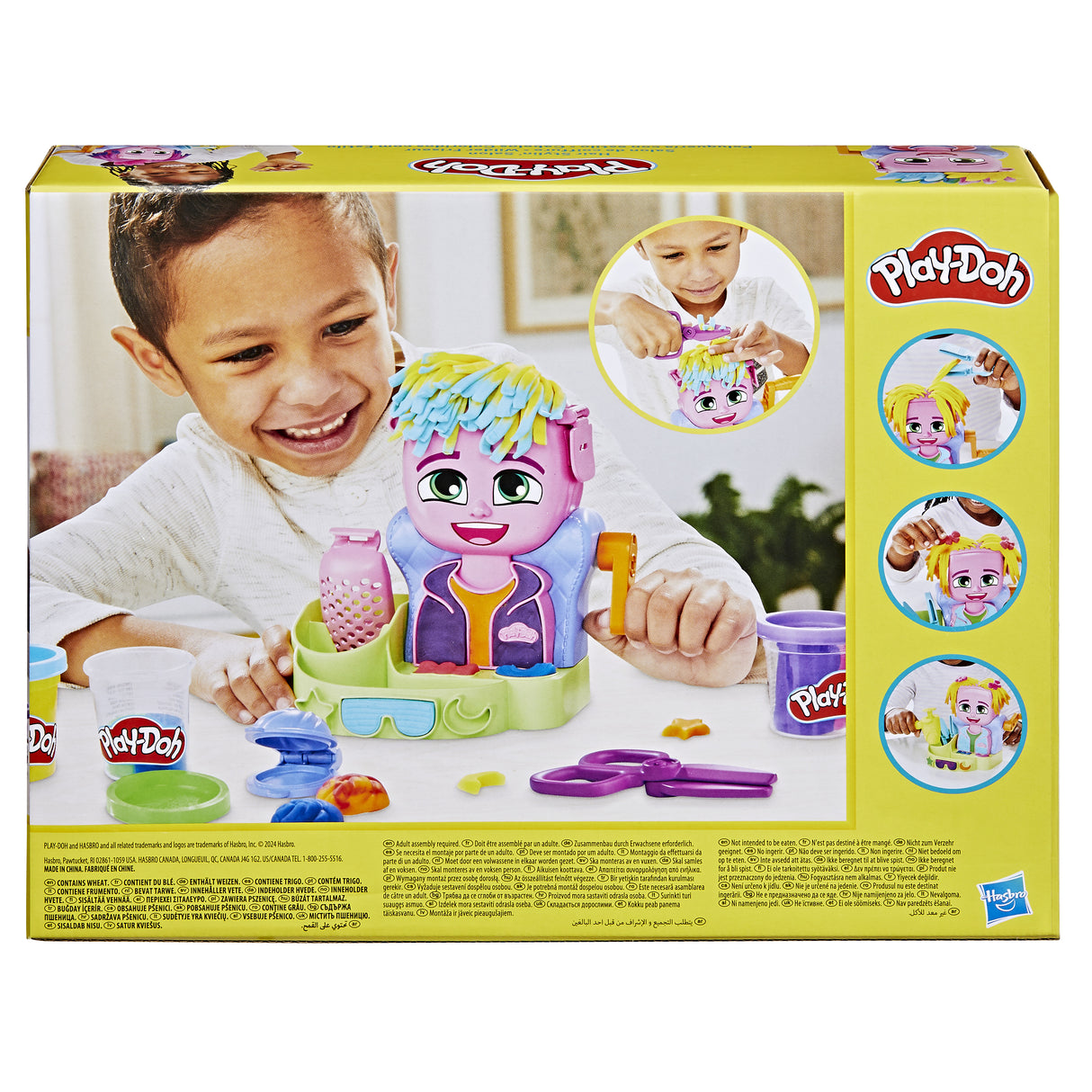 Play-Doh Salon de coiffure, coffret de pâte a modeler avec 6 pots, Classique, des 3 ans