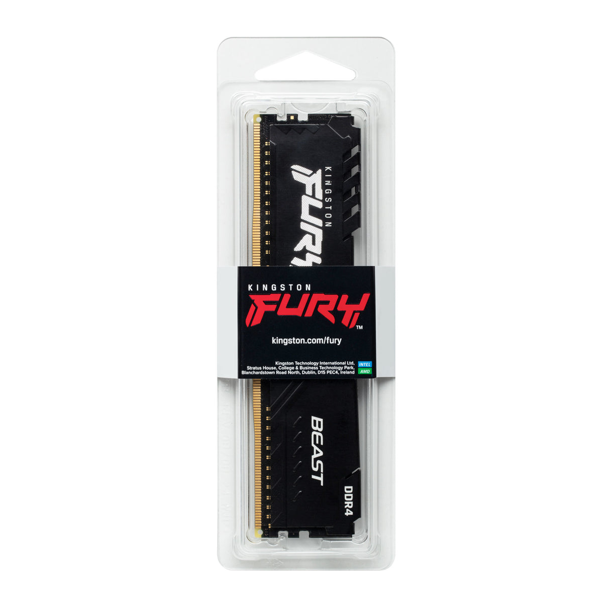 Barrette mémoire 8Go DIMM DDR4 Kingston Fury Beast 3200Mhz (Noir)