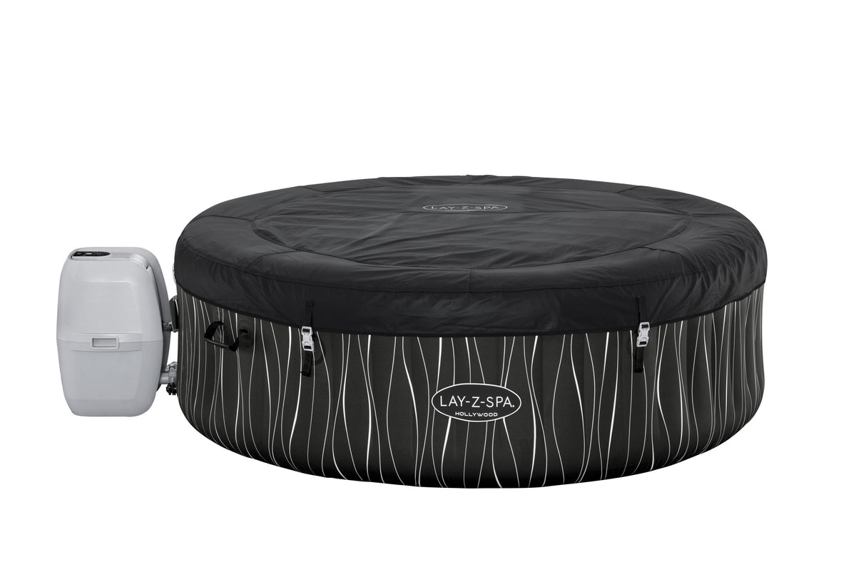 Spa gonflable BESTWAY - Lay-Z-Spa Hollywood - 196 x 66 cm - 4 a 6 places - Rond (Couverture, cartouche, diffuseur, LED...)