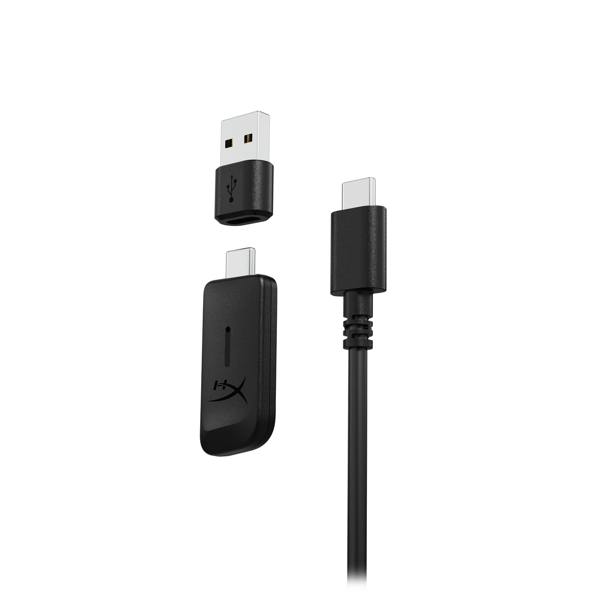 Casque Gamer Sans Fil HyperX Cloud III S Wireless noir pour PC Mac PS5 Mobile Switch.avec adaptateur USB-C vers USB-A, câble USB