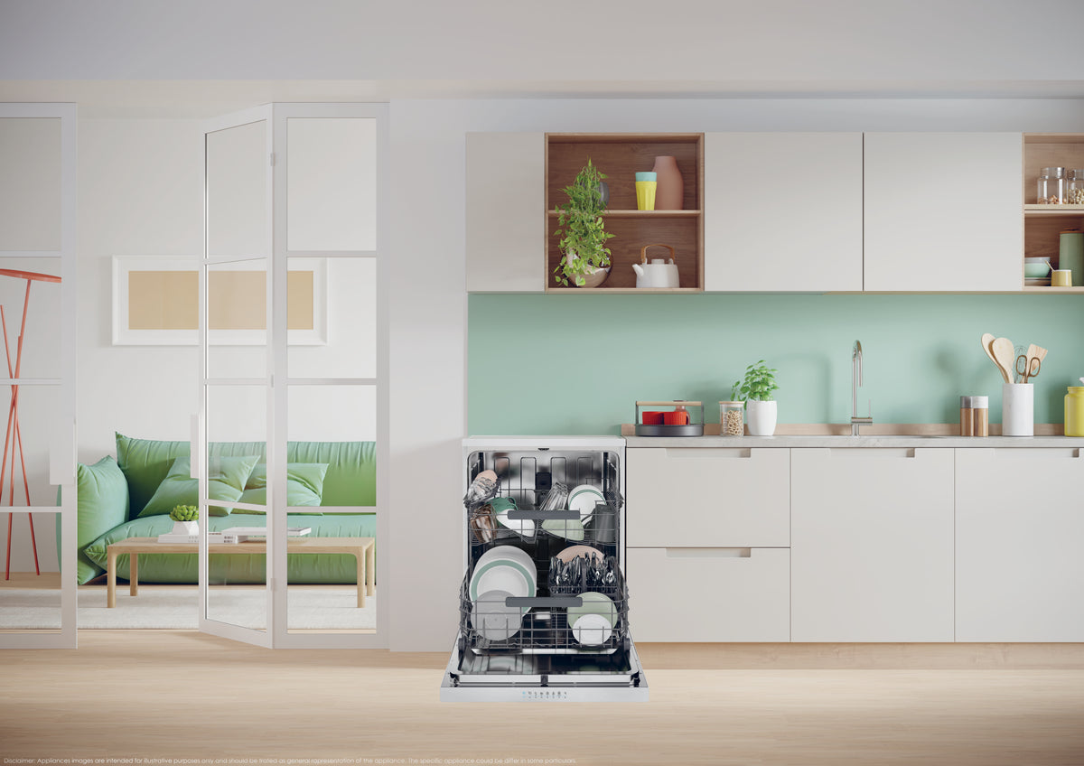 Lave-vaisselle pose libre CANDY CF 4C4F0W? Rapido - 14 couverts - Induction - L60cm - 44dB - Connecté - Blanc