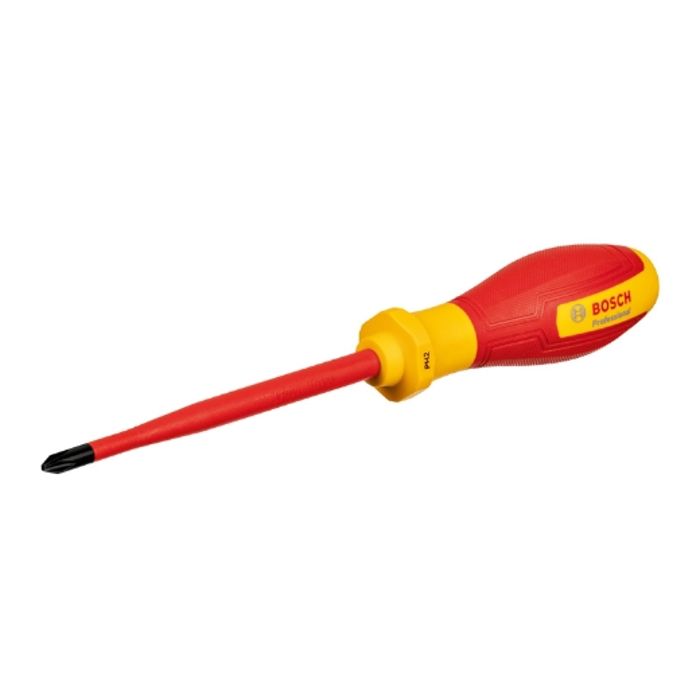 Tournevis VDE - BOSCH - PH2x125 - Isolé jusqu'a 1000 V - Élastomere thermoplastique - Ergonomique