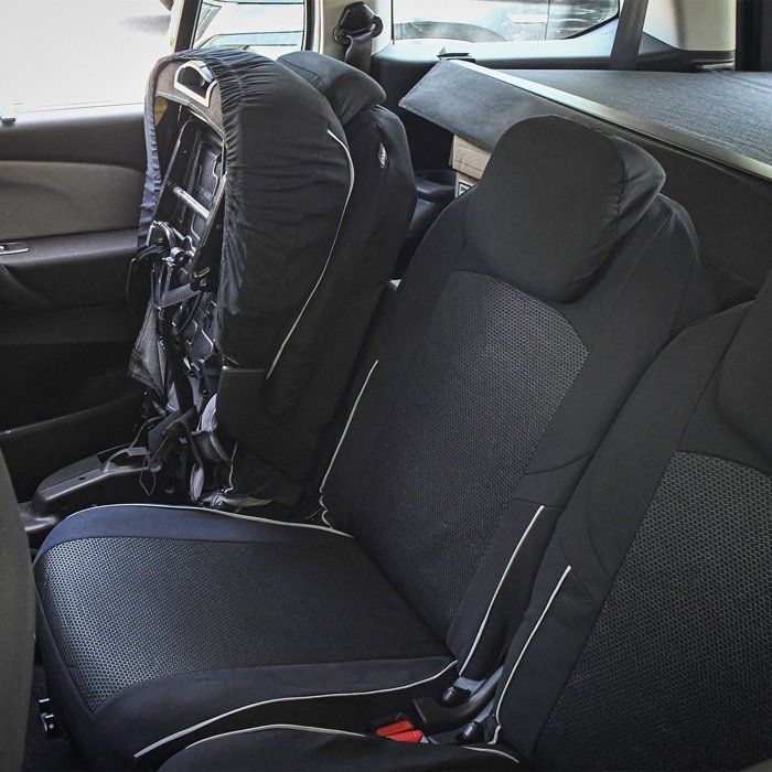 Pack de 5 housses auto universelles - XLCOVER - Monospace - Compatible Airbags - Housses les assises, dossiers et appuis-tete