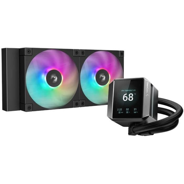 Refroidissement PC - DEEPCOOL - MYSTIQUE 240 ARGB - 12 cm - 500-2400 tr/min - Noir
