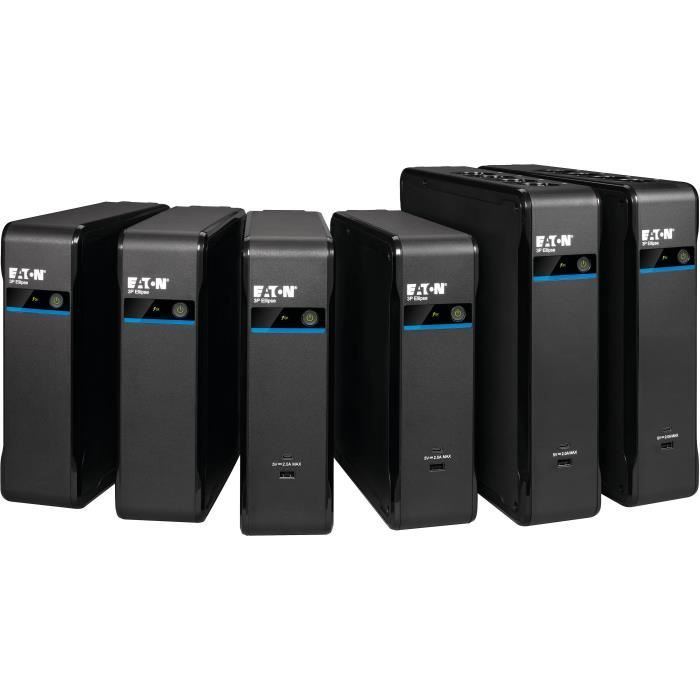 Onduleur - EATON - 3P Ellipse 3P900UF - Pour PC pro ou terminal point de vente - Protection parafoudre - 900VA - 540W
