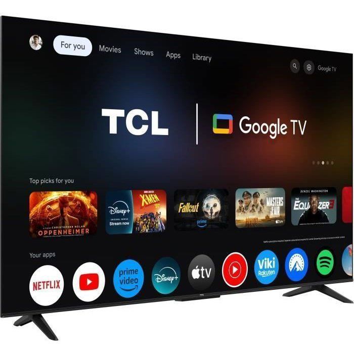 TCL 55P6K - TV LED 55 (139 cm) - 4K UHD 3840x2160 - HDR10+ - Google TV - 3xHDMI 2.1 - WiFi